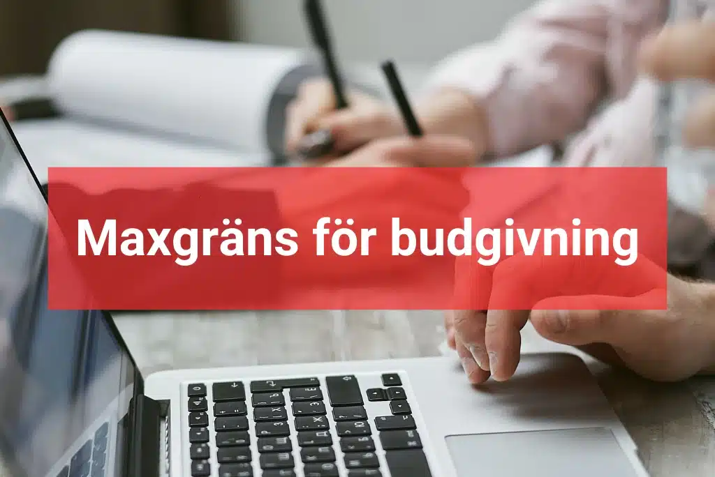 Maxgräns för budgivning Köpa bostad budgivning