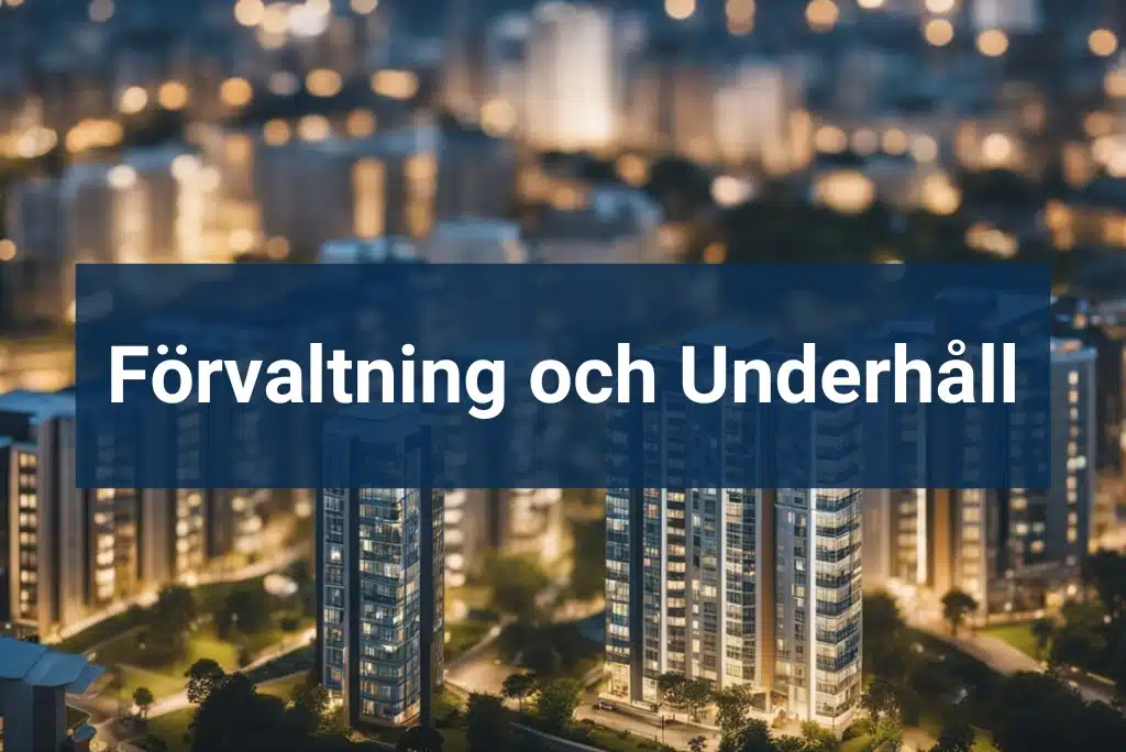 Förvaltning och Underhåll Köpa bostadsrätt 2024