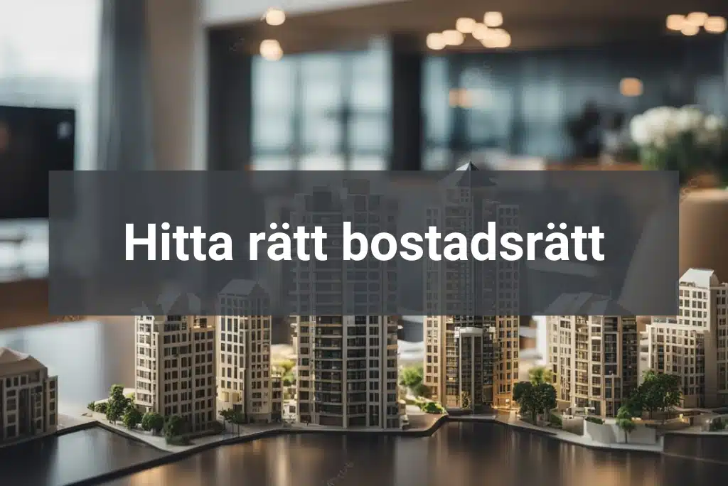 Hitta rätt bostadsrätt Köpa bostadsrätt 2024