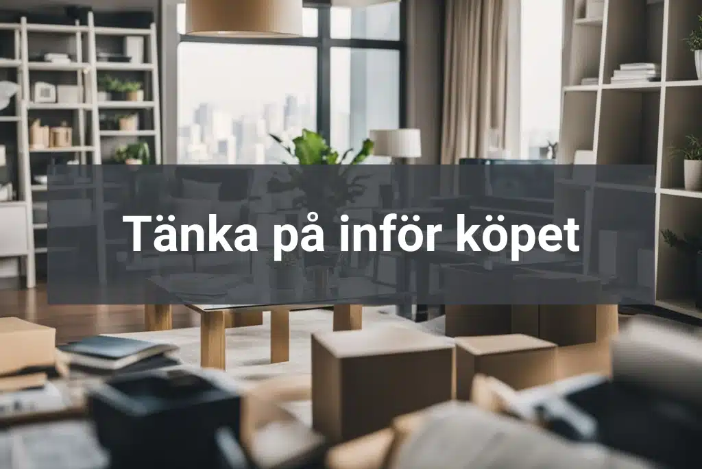Tänka på inför köpet Köpa bostadsrätt 2024