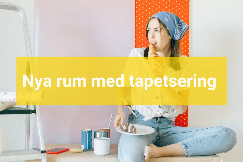 Tapetsera på målad vägg