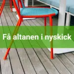 Tvätta altan med såpa och ättika