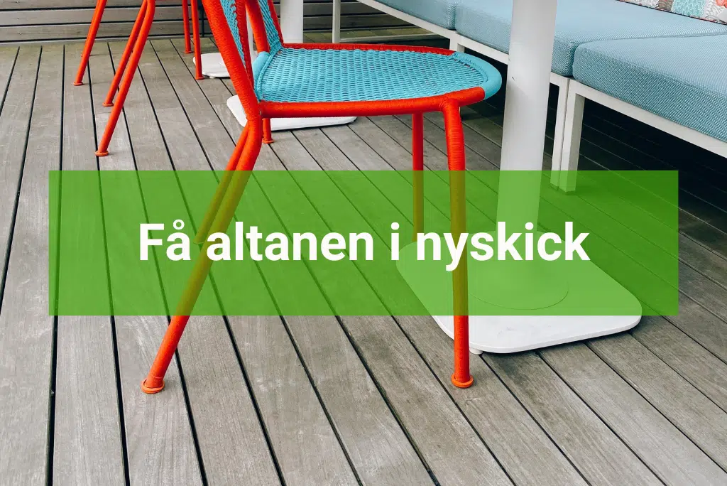 Tvätta altan med såpa och ättika