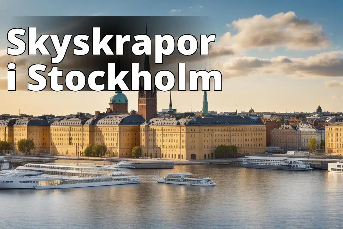 Bilden bör innehålla en vy över Stockholms skyline för att representera bostadsrätter till salu i St