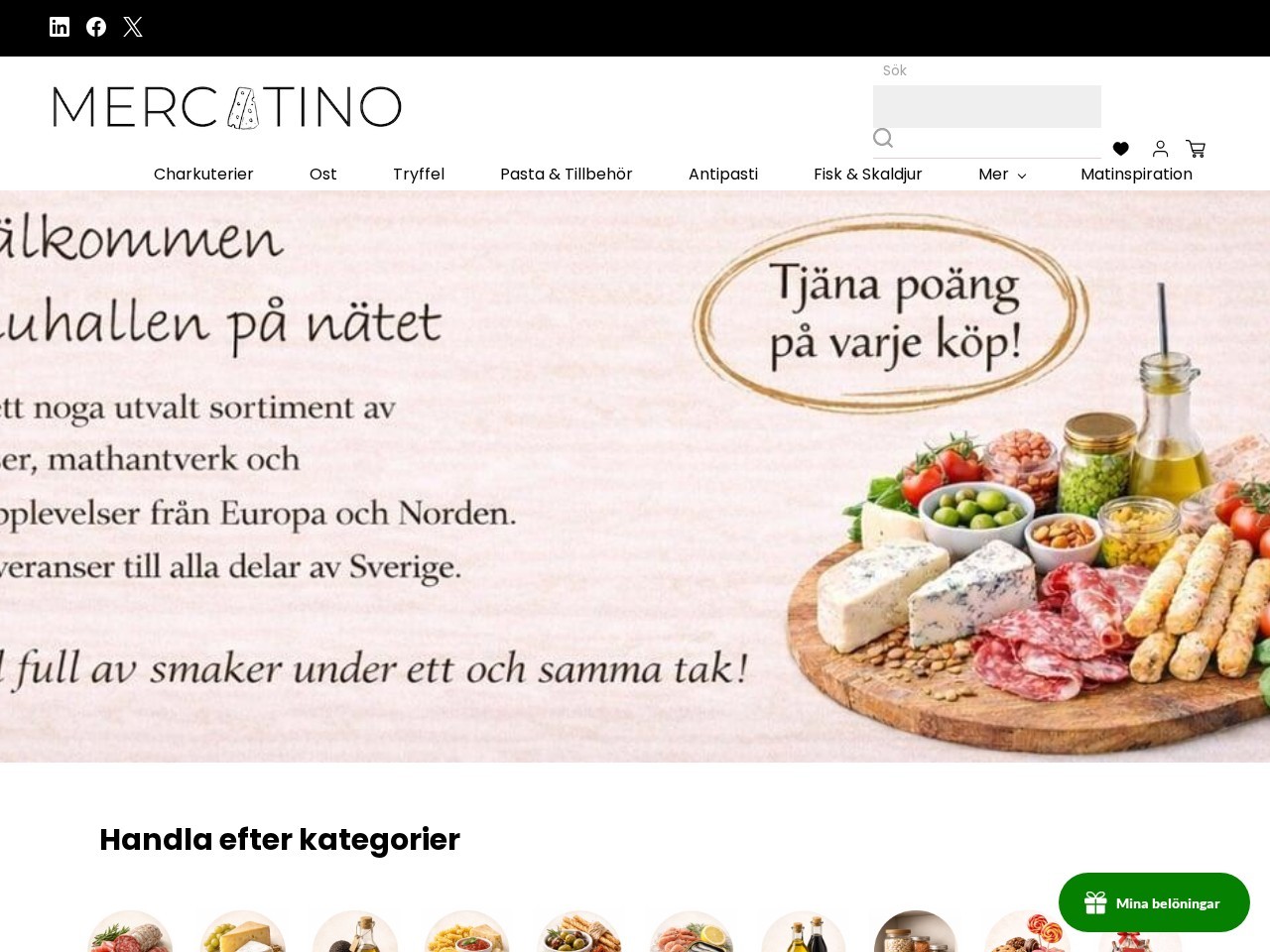 Skärmdump av startsidan
